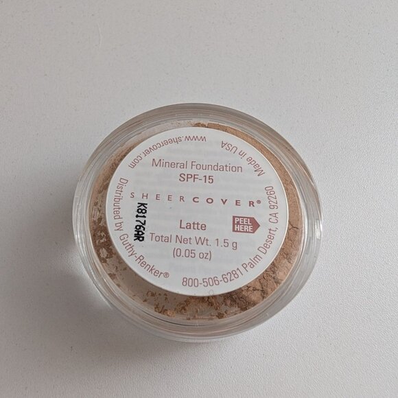 Sheer Cover LATTE Mineral Foundation Travel Size 1.5g NOS SEALED SPF-15 - Picture 3 of 5